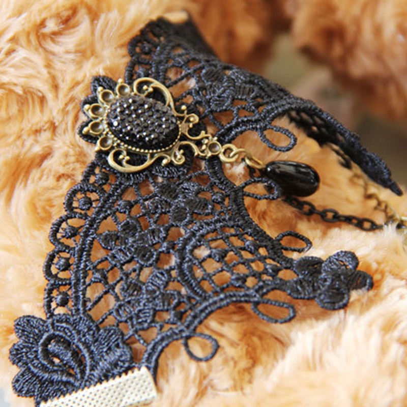 Vòng Cổ Choker Phối Ren Hoa Phong Cách Vintage Thanh Lịch