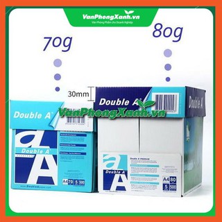 Giấy in A4 Double A ĐL 70 msg (1 ream 500 tờ)