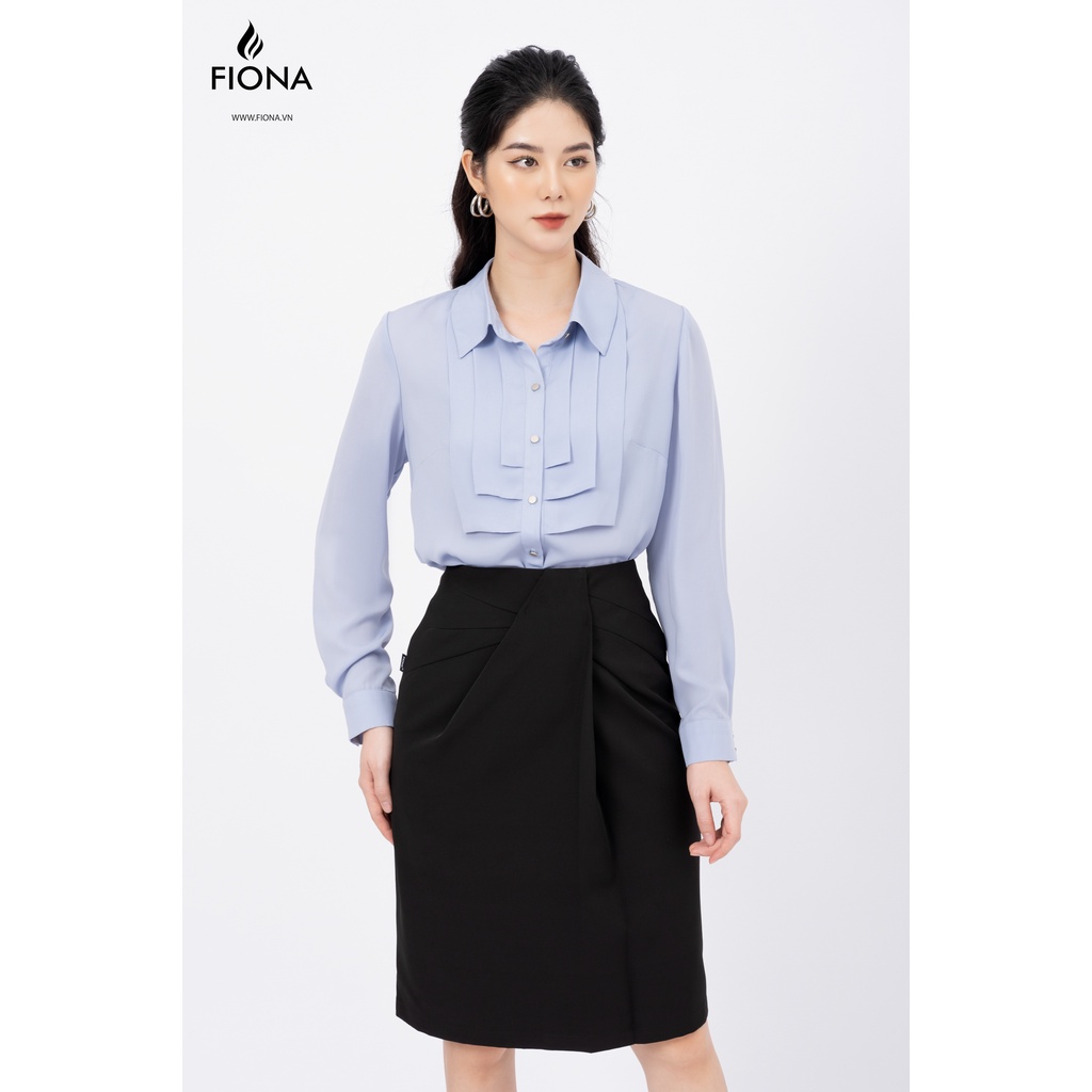 Chân váy nữ dáng ôm, xếp ly xoắn eo, chân váy công sở FIONA F251747