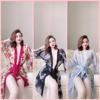 ✅ Áo choàng ✅ Áo choàng nữ kèm quần vải họa tiết cao cấp dễ thương sexy