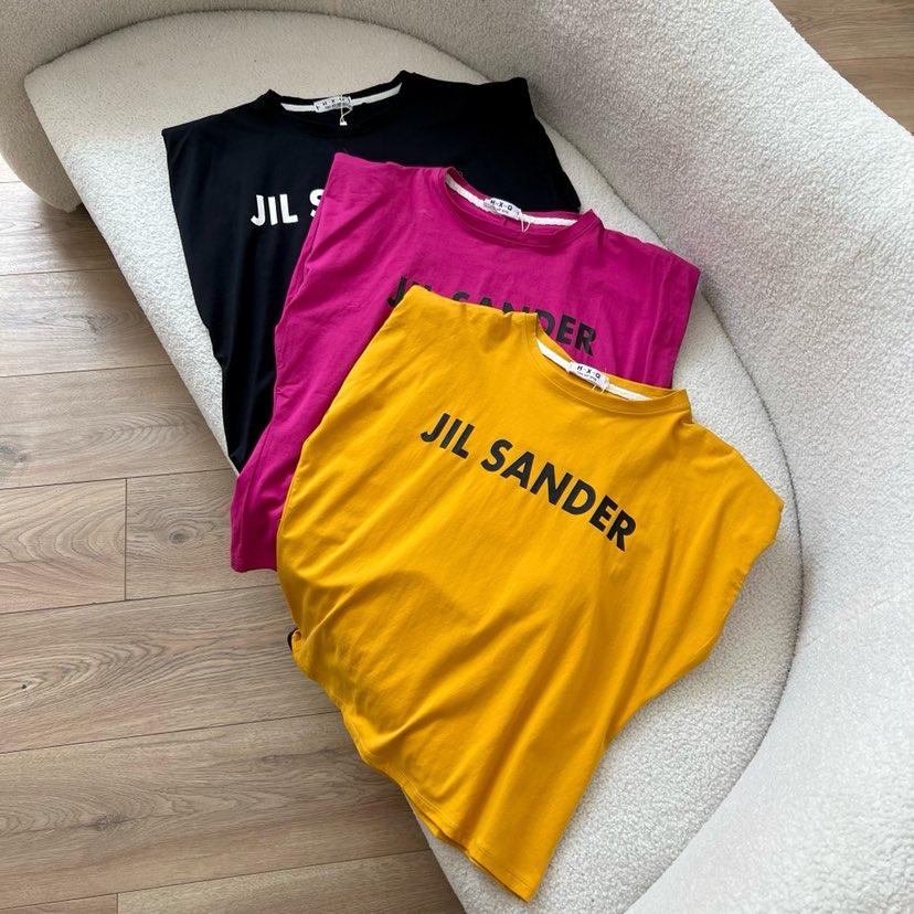 Áo Thun Sát Nách Nữ - Áo Phông "JIL SANDER" Cổ Tròn Tay Hến (Vàng, Hồng, Đen) MYAN - A0322333