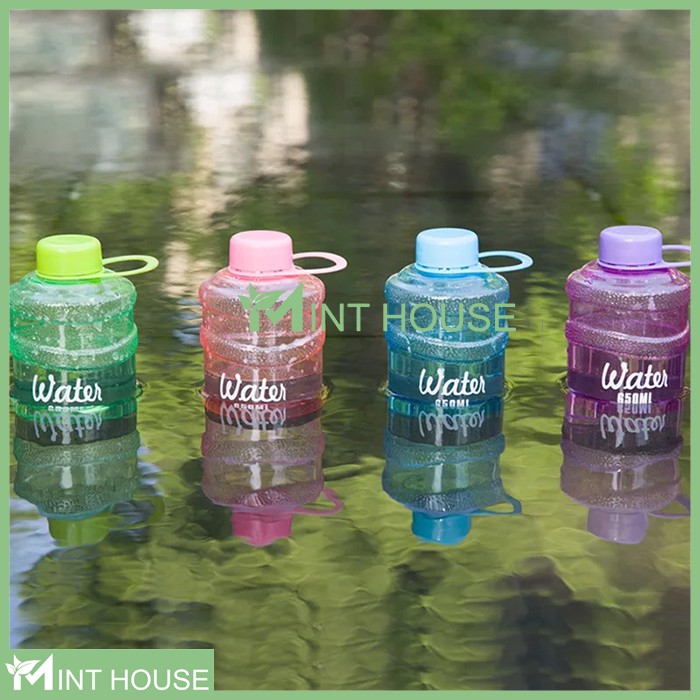 Bình nước bình đựng nước có quai xách 650ml
