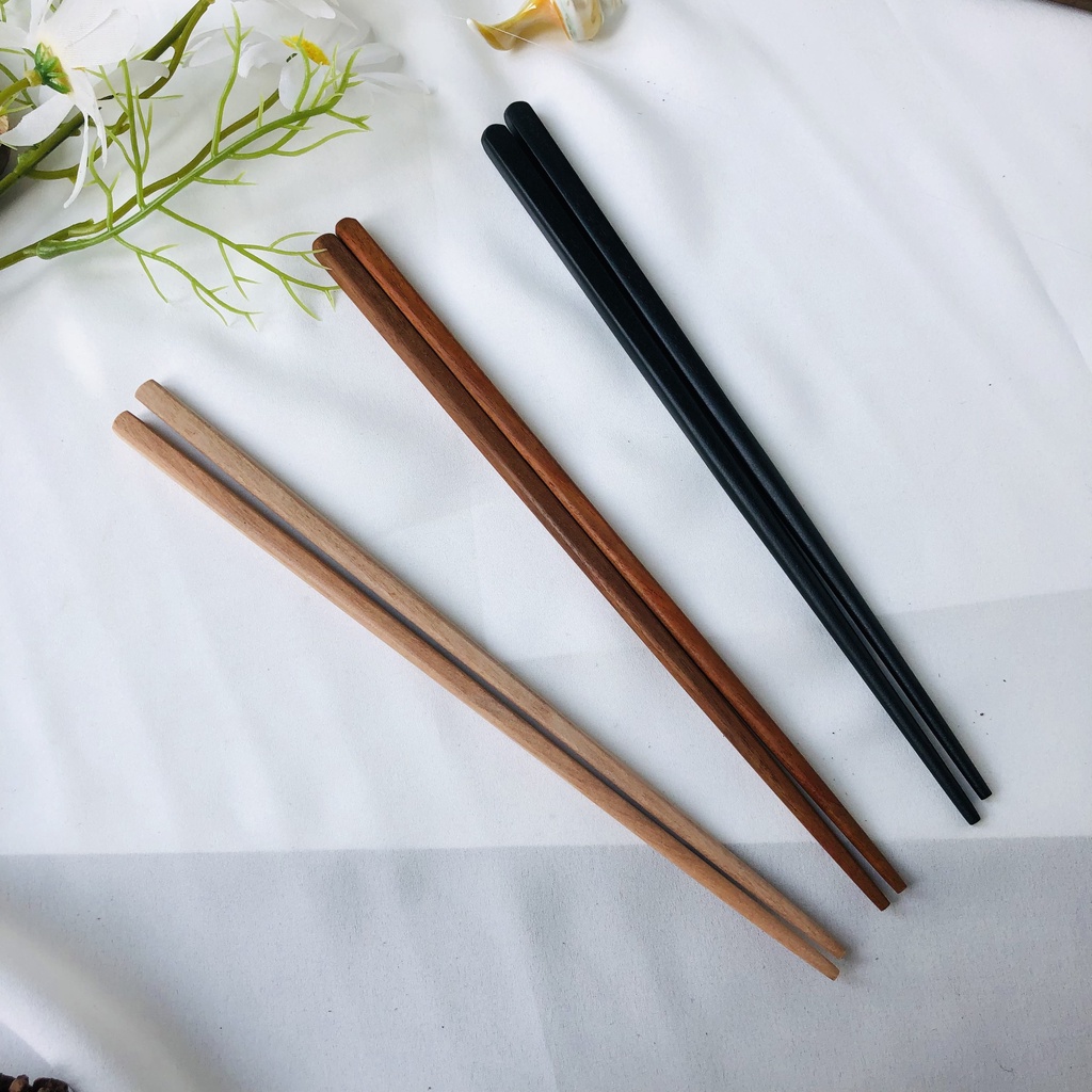 Đũa Gỗ Cao Cấp Khảm Trai, Gắn Sừng, Đũa Decor Chụp Ảnh