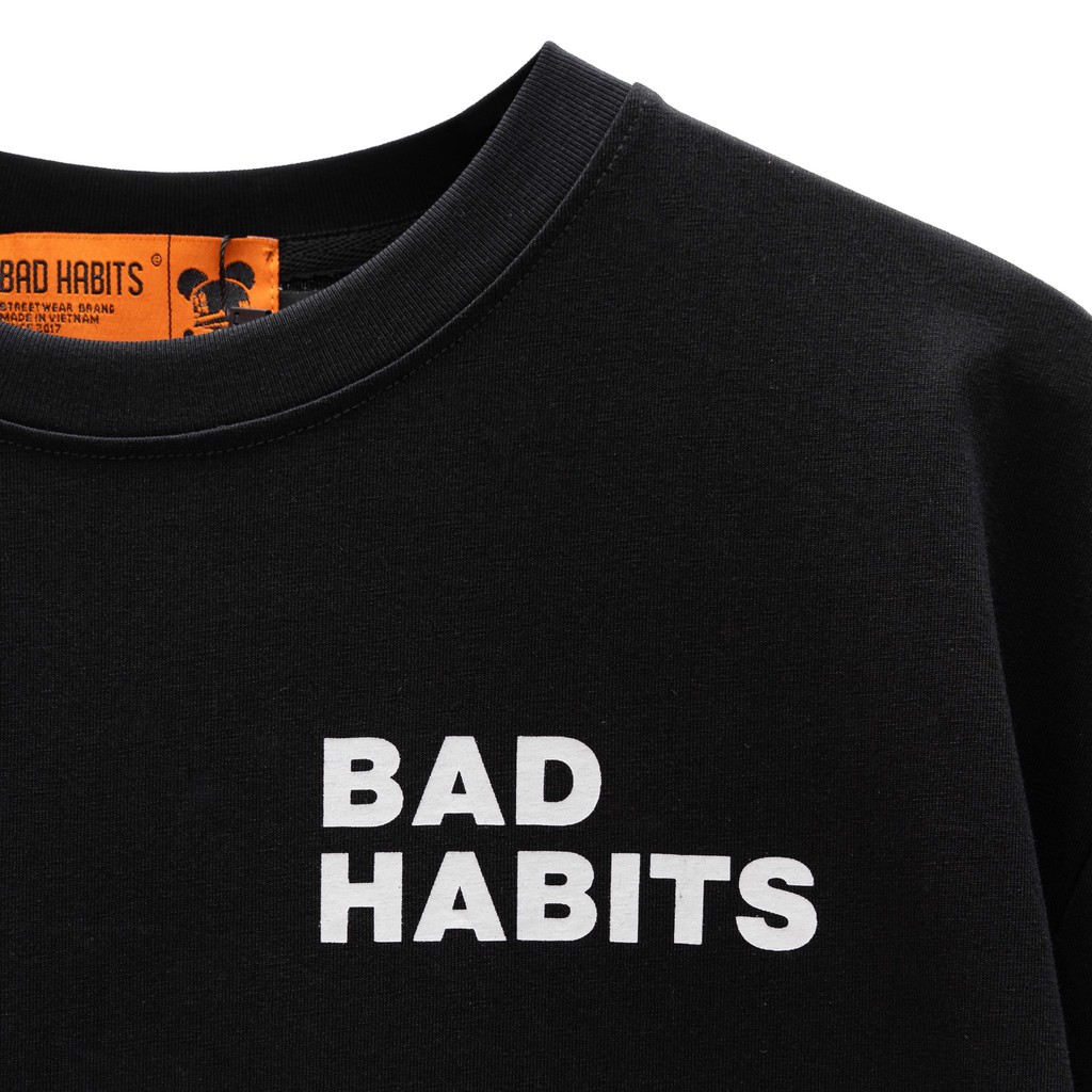 Áo Thun Unisex Bad Habits Happy Pills Đen 100% Cotton - Local Brand Chính Hãng | BigBuy360 - bigbuy360.vn