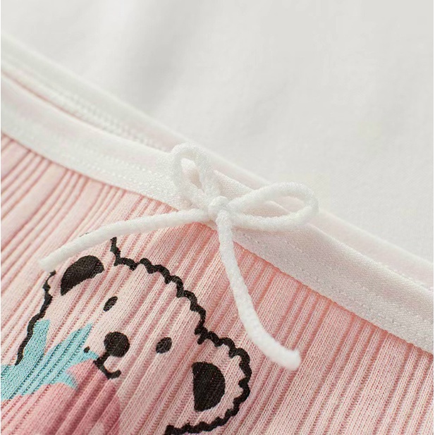 (có size) Combo 5 QUẦN LÓT COTTON CUTE  GẤU HỒNG+cute dâu