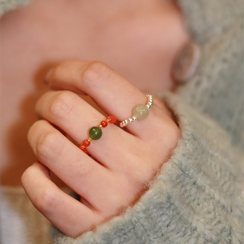 [Hàng Mới] Nhẫn Đính Hạt Đơn Giản