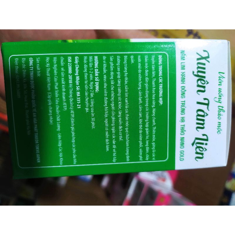 Viên uống thảo mộc Xuyên tâm Liên Hỗ trợ phòng ngừa các vấn đề về hô hấp ,người có miễn dịch kém