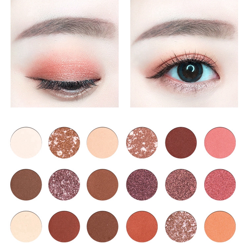 [Hàng mới về] Bảng phấn mắt 18 màu nhung mịn bền lâu trang điểm thời trang cho nữ