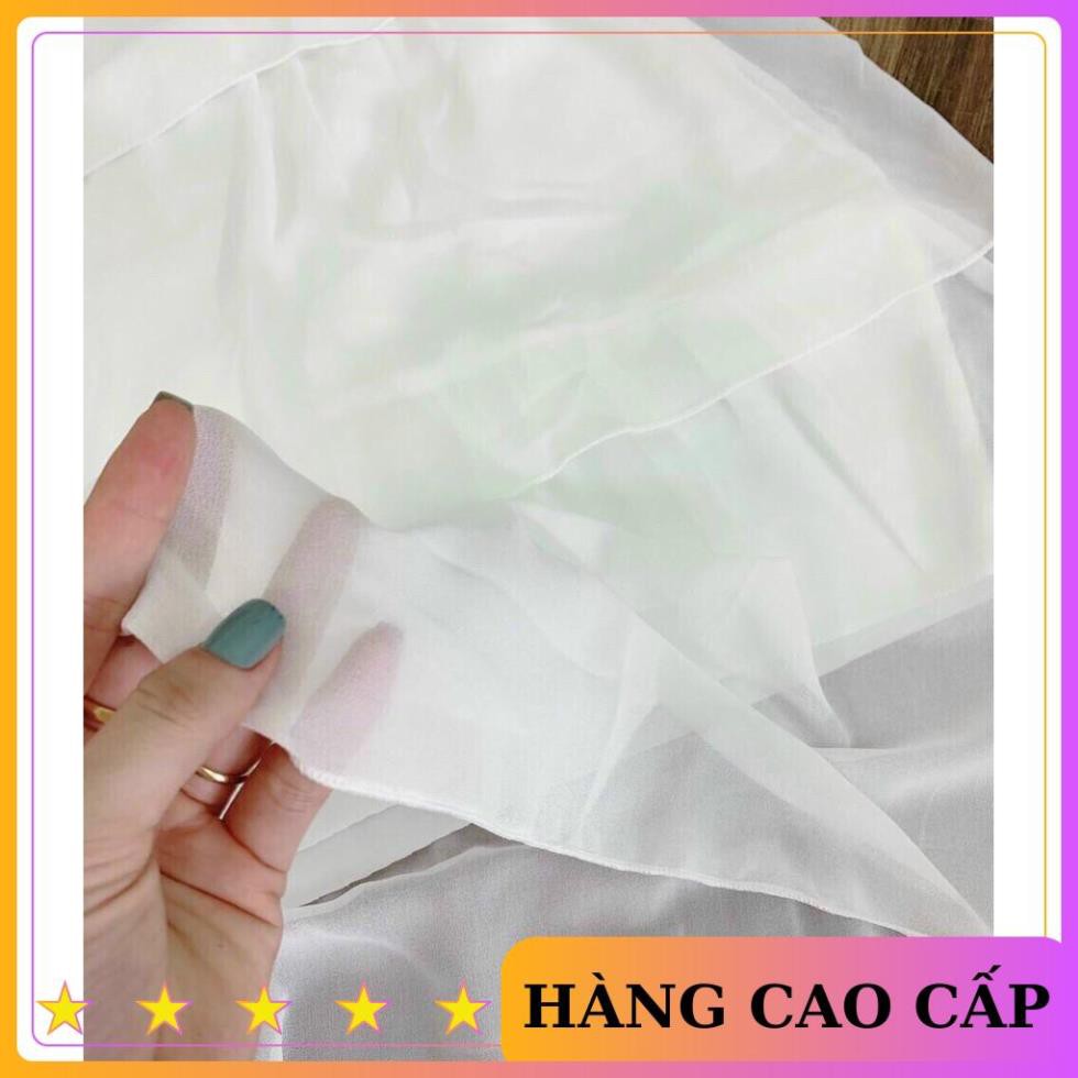 [ UY TÍN - CHẤT LƯỢNG ] Đầm Nữ Dáng Xòe Xếp Ly 3 Tầng Vải Voan Cao Cấp Free Size 46 - 54kg VNJ370