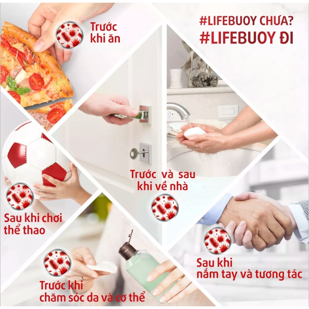 Nước rửa tay Lifebuoy 450g/500g giúp sạch khuẩn và bảo vệ vượt trội khỏi 99.9% vi khuẩn tốt nhất