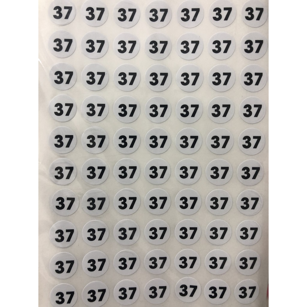 10 Tờ Tem Dán Size Quần Áo XS, S, M, L, XL, XXL,.... Dán Size Giày Dép 34, 35,36,37,...
