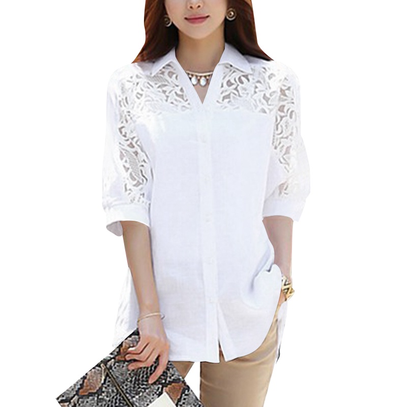 Áo sơ mi ZANZEA tay lỡ 3/ 4 thời trang cho nữ