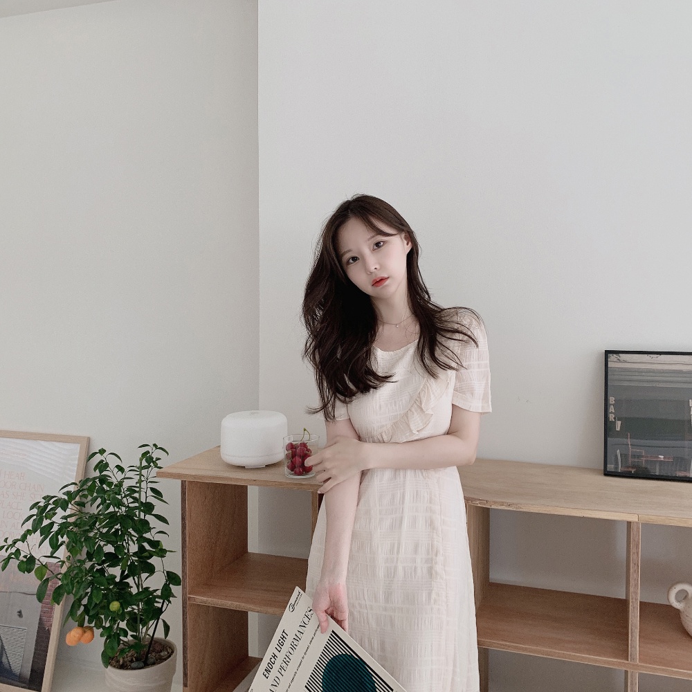 Váy trắng đầm thiết kế nữ nhẹ nhàng đi chơi đi đám cưới Firstdateclothing