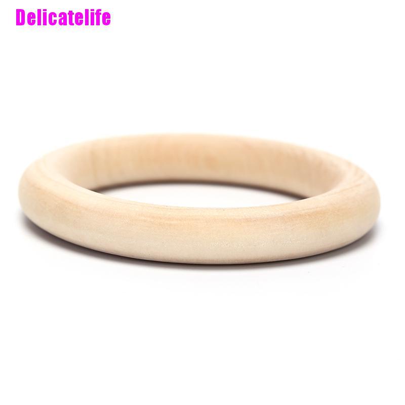 1 túi vòng gỗ tròn dùng làm trang sức DIY