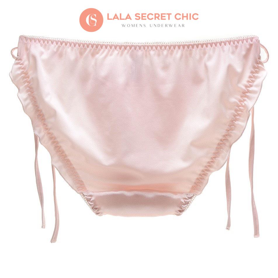 Quần lót nữ LALACHIC hoạt tiết phối ren dây hông điều chỉnh được