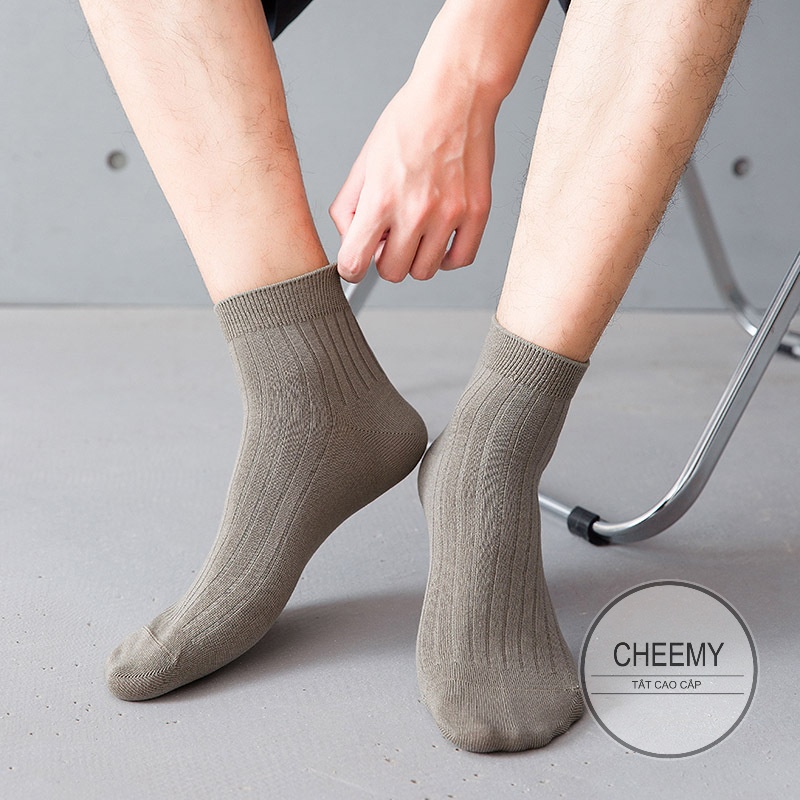 Tất nam cổ lỡ Cheemy sợi sồi khử mùi thấm hút mồ hôi phong cách công sở lịch sự