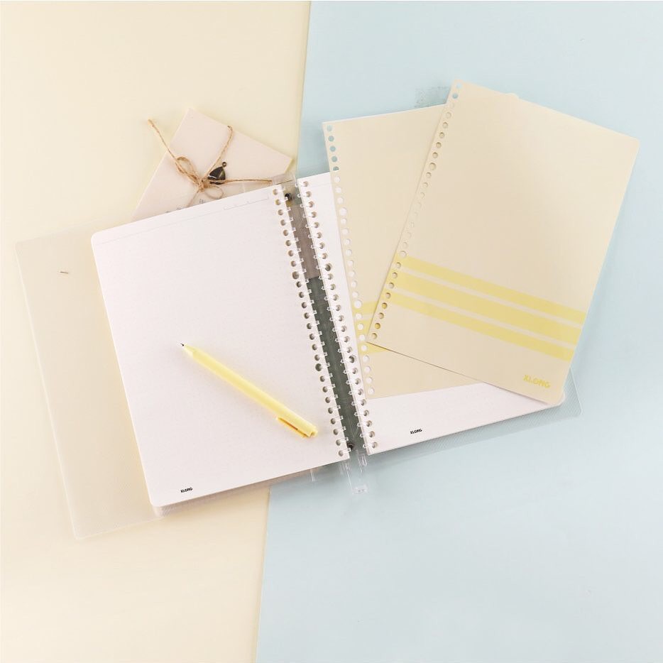 Sổ KLONG Binder B5 A4 120gsm CÒNG NHỰA 26 30 LỖ caro dotgrid kẻ ngang chính hãng 100%