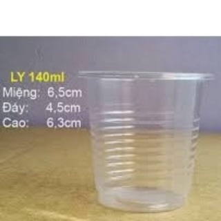 100 cốc nhựa có nắp đựng nước chấm(140ml)