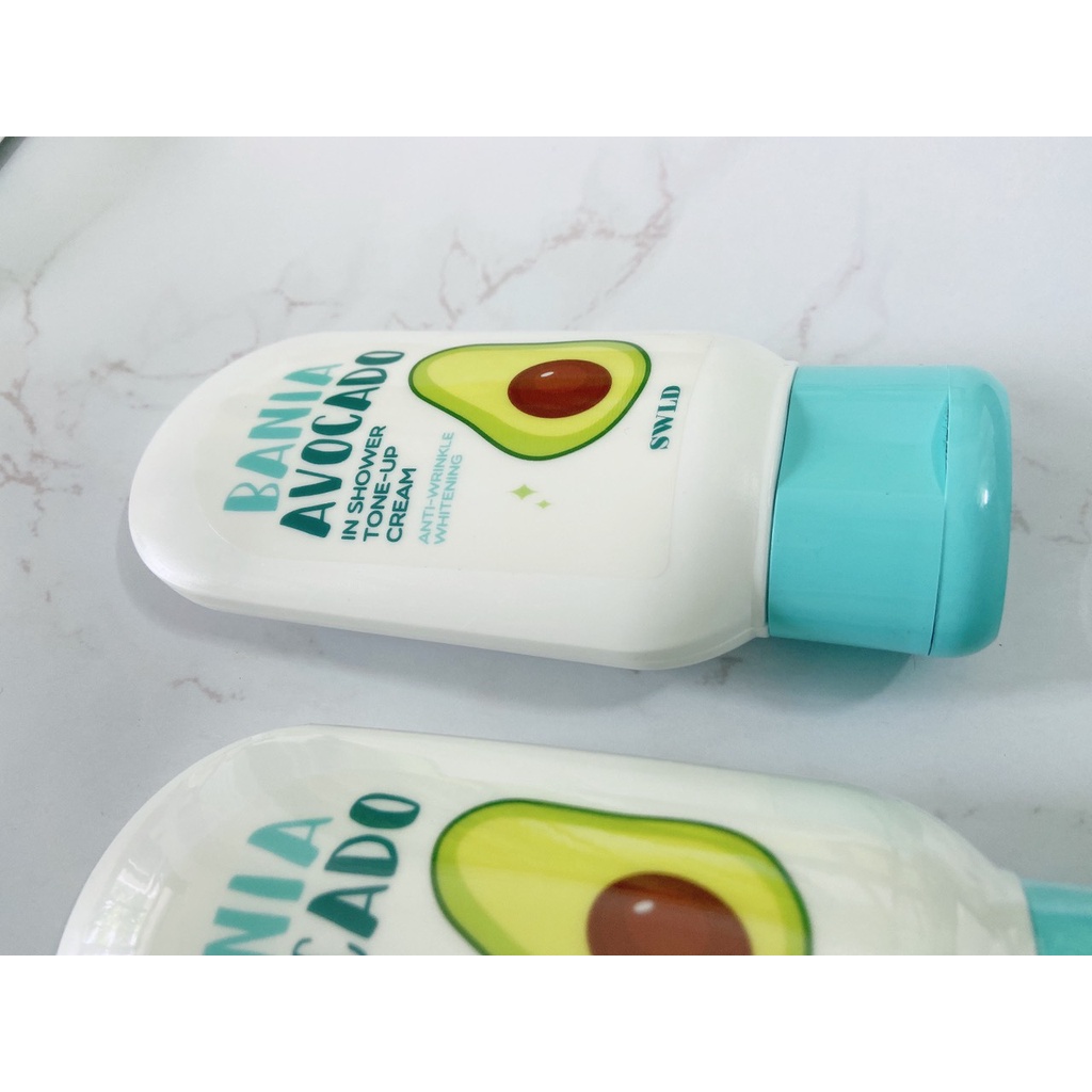 Kem nâng tone trắng da body chiết xuất bơ Swld Bania Avocado In Shower Tone-Up Cream 100ml