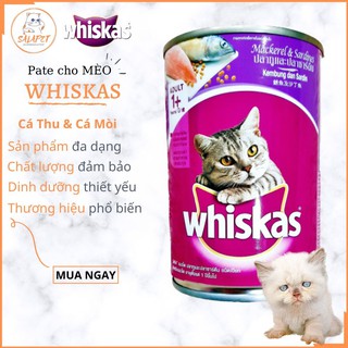PATE LON VỊ CÁ THU & CÁ MÒI WHISKAT CHO MÈO - 400G - Salapet