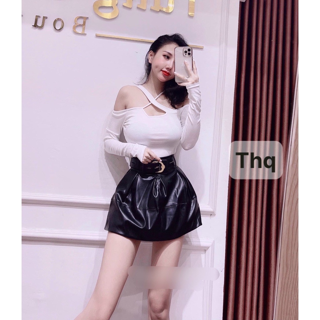 Áo hở vai chéo cổ mặc đươc nhiều kiểu