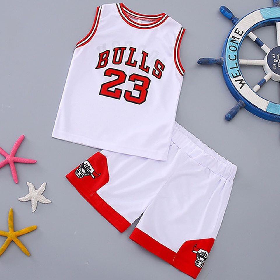 FREESHIP50K-QATE 059 - Quần Áo Bóng Rổ Trẻ Em Chicago Bulls