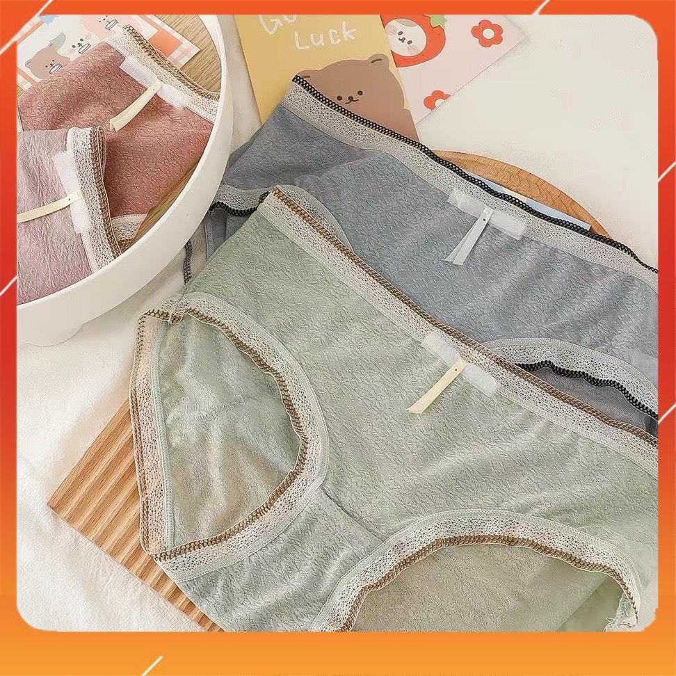 Quần lót nữ ren thông hơi cao cấp kháng khuẩn mềm mại thoáng mát cạp viền ren Q2773