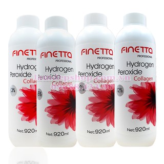 Kem trợ nhuộm - Finetta Hydrogen Peroxide Collagen 3% 6% 9% 12% (200ml, 920ml)