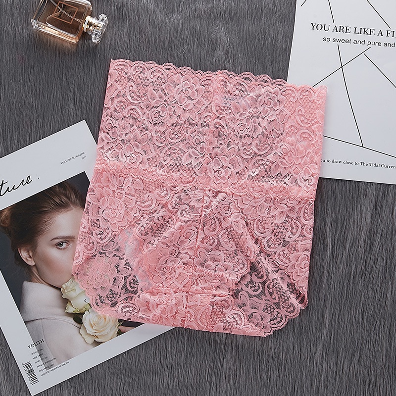 Quần Lót Nữ Ren Thái cạp cao gen bụng họa tiết ren xuyên thấu lót ren nữ cao cấp cạp cao định hình vòng eo bigsize | BigBuy360 - bigbuy360.vn