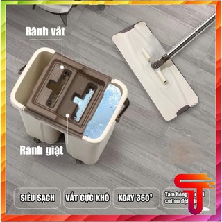Cây Lau Nhà Tự Vắt 360 Độ Kèm Thùng – Bộ Lau Nhà Đa Năng Cao Cấp TaNoSa