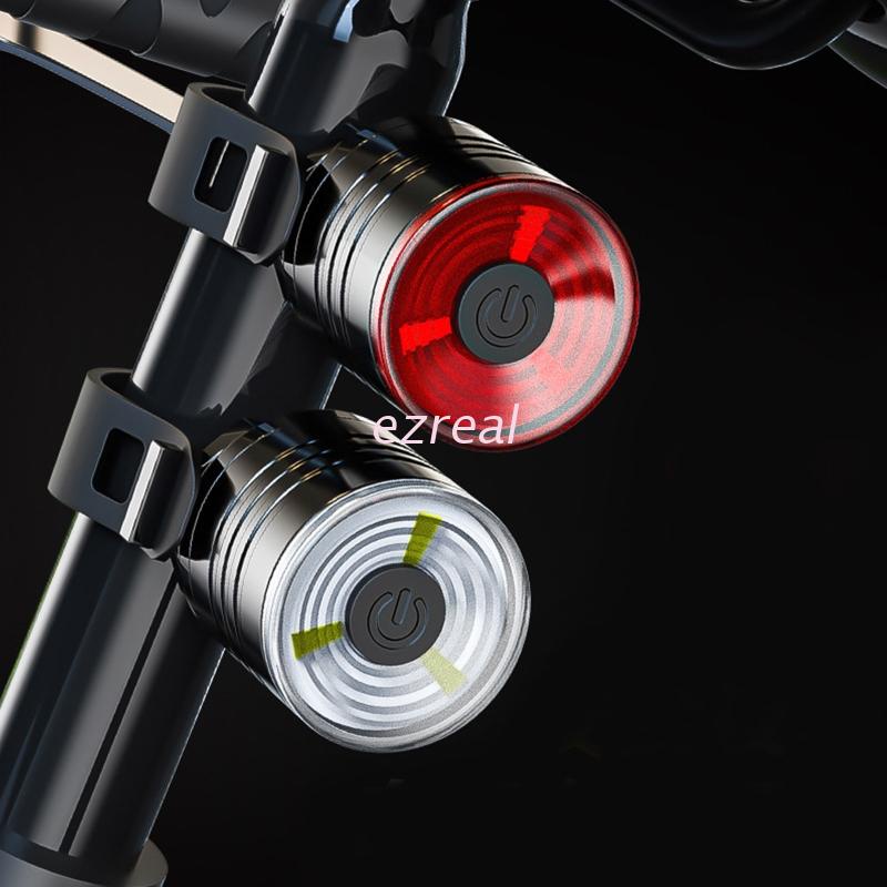 Bộ đèn led 5 chế độ siêu sáng chống thấm nước gắn trước và sau xe đạp