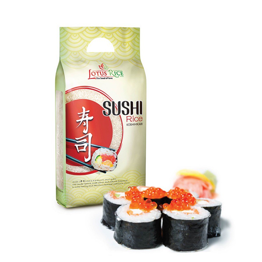 Gạo Nhật Sushi Lotus Rice 2kg - Chuẩn nhà hàng Nhật