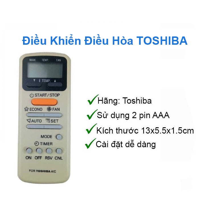 Điều Khiển Điều Hòa TOSHIBA dùng thay thế giá tốt