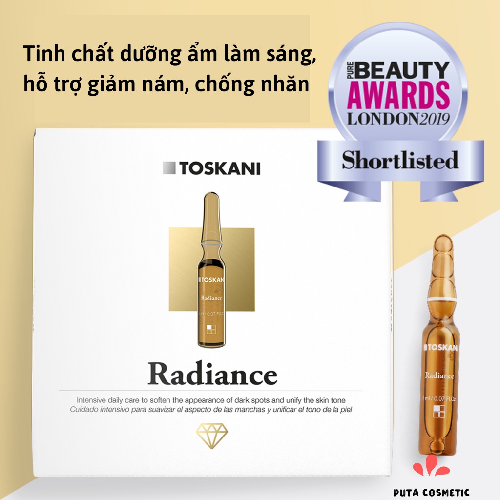 Tinh chất Radiance Ampoule Toskani - Tinh chất dưỡng sáng, mờ nám, chống nhăn