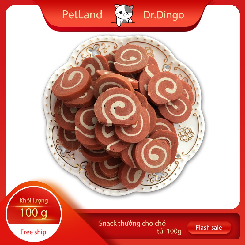 Bánh thưởng cho chó Dr.Dingo (Sushi bò lớn) (100gr/túi) Đồ ăn cho chó mèo thú cưng
