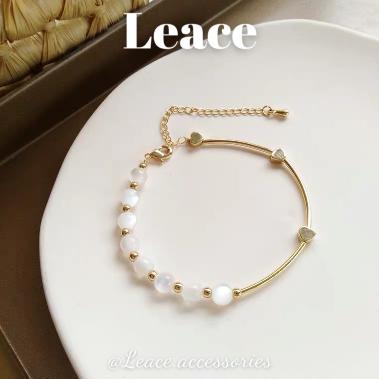 Vòng tay nữ, lắc tay nữ đính hạt mix kim loại nữ tính BL009 Leace.accessories