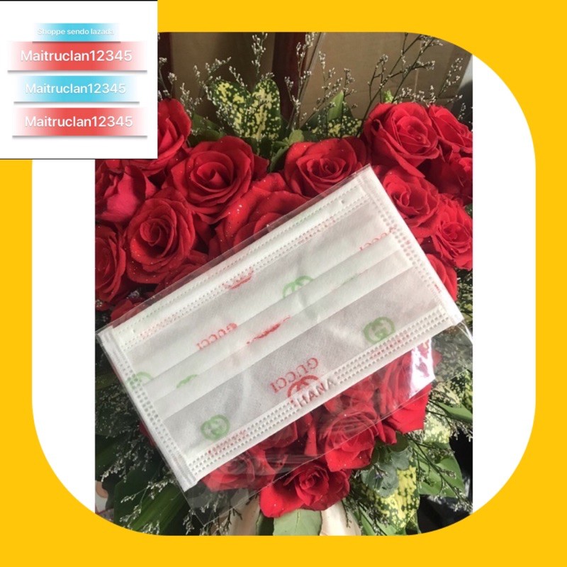 Lẻ 1 cái Khẩu trang y tế Hana nhiều màu đỏ ,vàng ,xanh ngọc ,tím | BigBuy360 - bigbuy360.vn