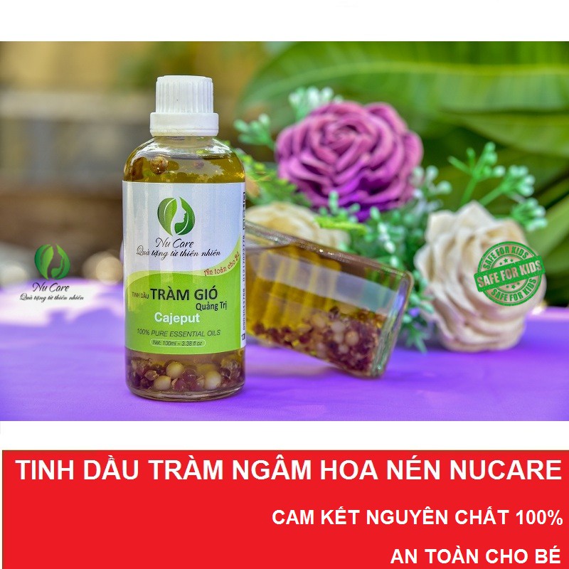 Dầu Tràm Hoa Nén nguyên chất an toàn cho bé NuCare 100ml