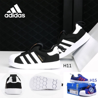 * Giày Dép Trẻ Em Adidas Superstar Ban Đầu 3 Dải Vỏ Mềm Cổ Điển Cho Bé Trai Bé Gái 2,3,4,5,6,7,8,9 Tuổi Giày Chống Trượt Thoải Mái Giày Trẻ Em Thể Thao Nhẹ Unisex Chạy Màu Đen Hồng Xanh Giày Thể Thao Trẻ Em Màu