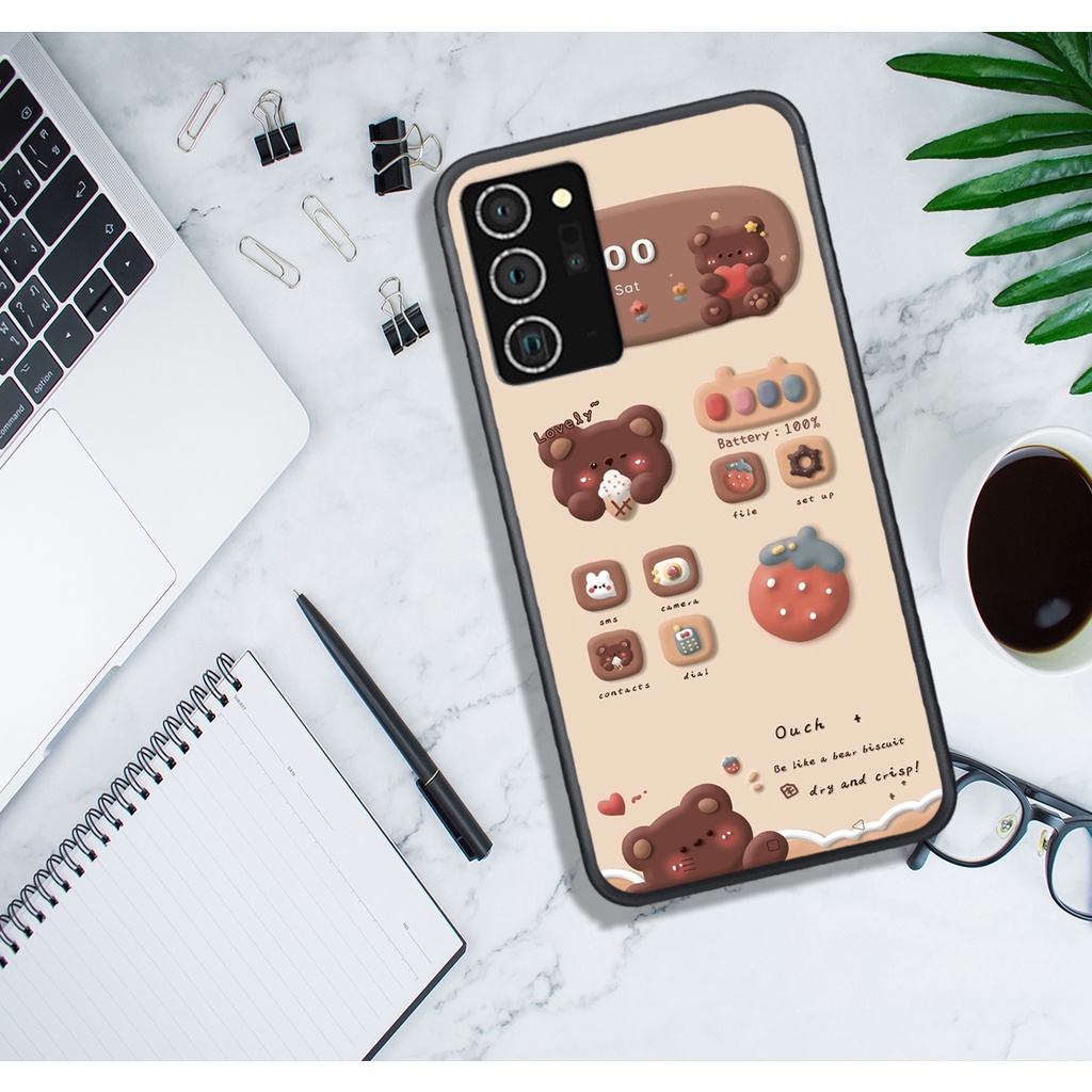 ỐP LƯNG SAMSUNG S20 - S20 PLUS - S20 ULTRA - S20 FE - NOTE 20 - NOTE 20 ULTRA , IN HÌNH GẤU NÂU CHOCOLATE ĐÁNG YÊU.