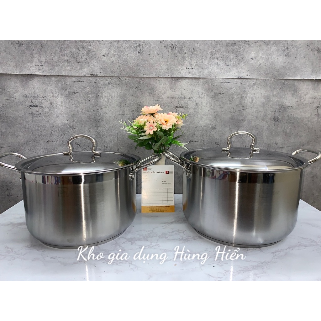 Nồi luộc gà inox 3 đáy Fivestar 28cm/30cm - Dùng được trên bếp từ, Inox cao cấp an toàn cho sức khỏe