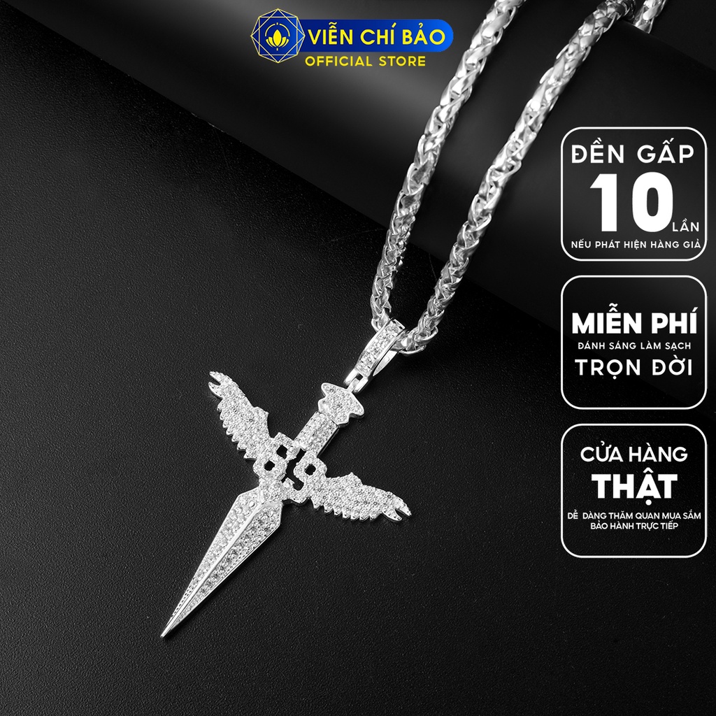 Mặt dây chuyền bạc kiếm đá full chất liệu bạc S925 thời trang phụ kiện trang sức nữ thương hiệu Viễn Chí Bảo M300495