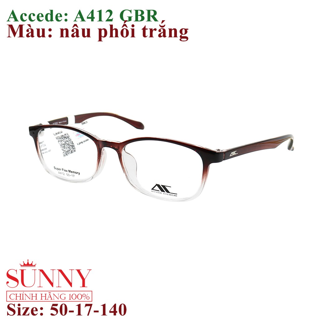 A412 phần 1 - gọng kính nam nữ Accede chính hãng bảo hành toàn quốc