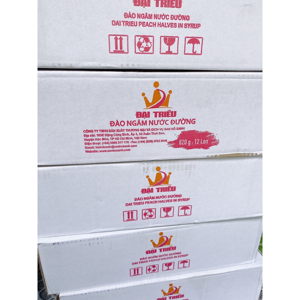 Đào đóng lon Đại Triều 820g