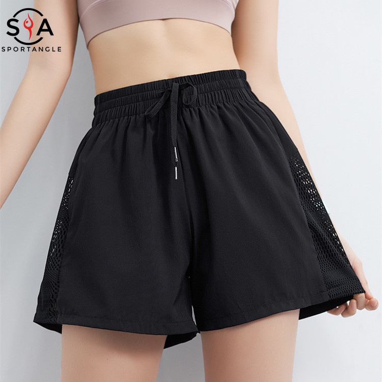 Quần short thể thao ống rộng phong cách trẻ trung cho nữ