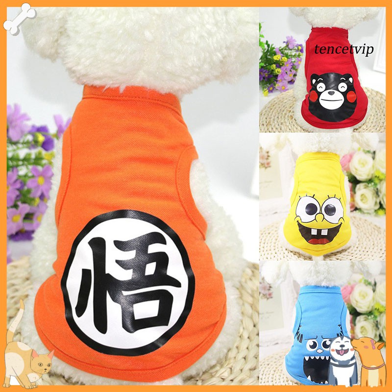 Áo Thun In Họa Tiết Chữ Trung Hoa/Hoạt Hình Dành Cho Cún Cưng