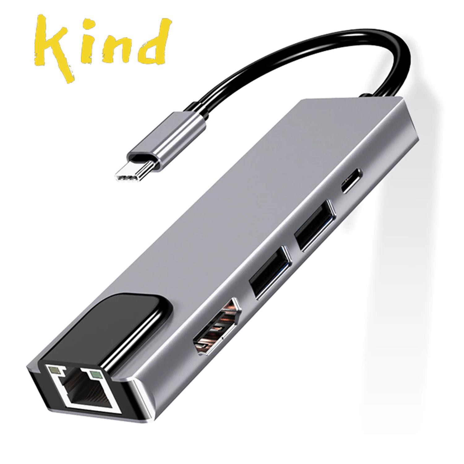 Bộ Chia Usb Type-C Hub 4k Hdmi-Compatible Pd Rj45 Ethernet Lan | BigBuy360 - bigbuy360.vn