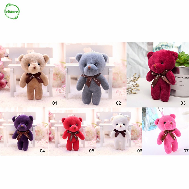 Gấu bông mini 12cm bằng cotton PP mềm mại
