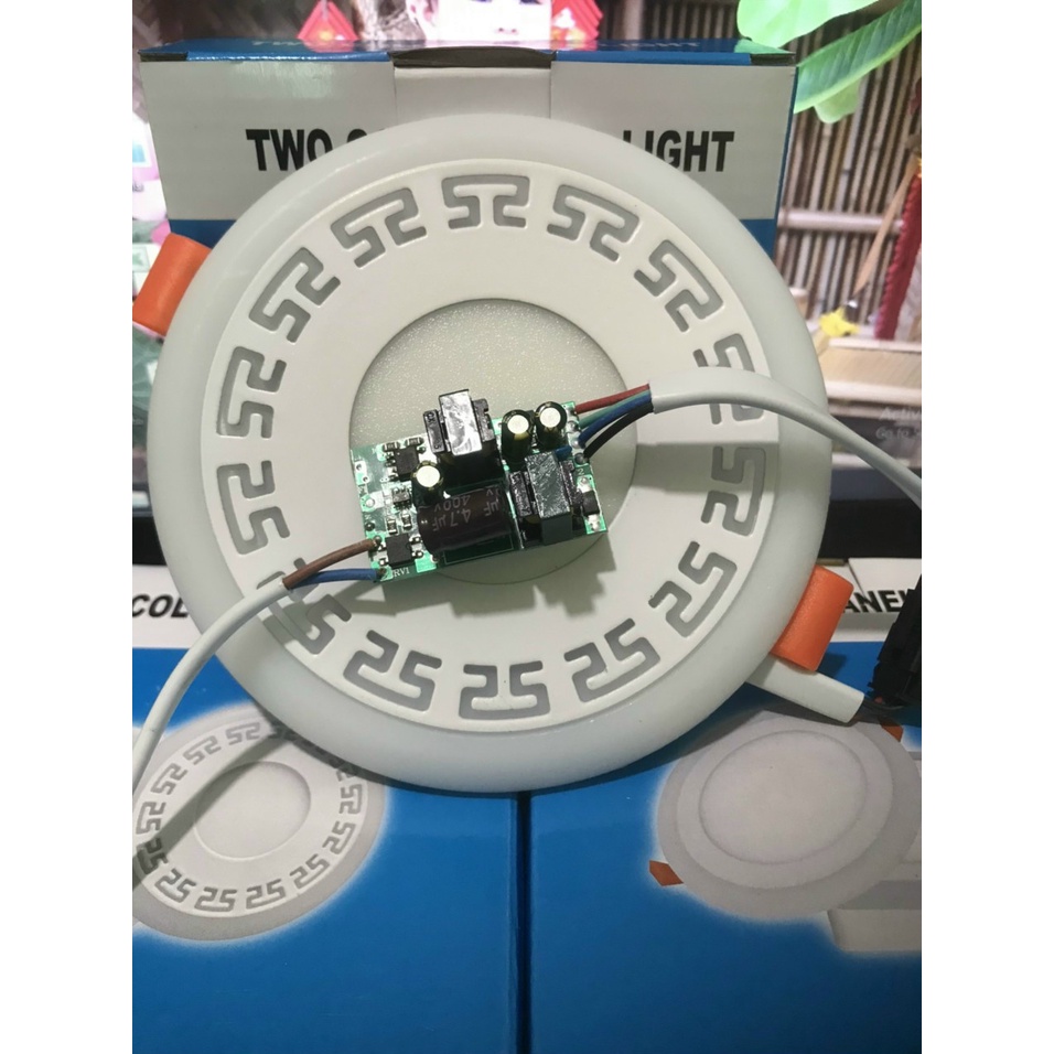 Đèn LED ÂM TRẦN VIỀN MÀU 3 chế độ 3W+3W [BẢO HÀNH 1 NĂM]