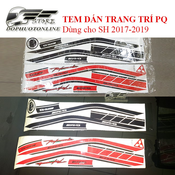 Decal Tem Dán Xe SH 2017-2019 AMG 3 Lớp <DPOL>